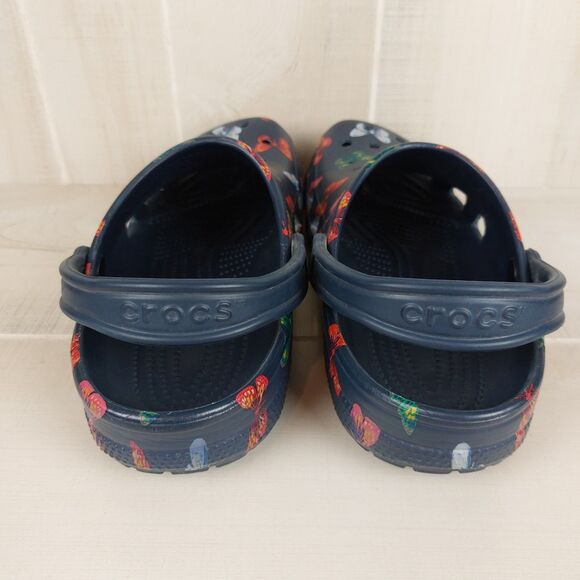 Crocs Classic Vacay Vibes Clog Navy Butterfly Print Womens 10 Men's 12 206375 - Picture 5 of 7